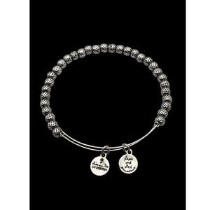 Alex and Ani Beaded Silver-Tone Energy Charm Bracelet